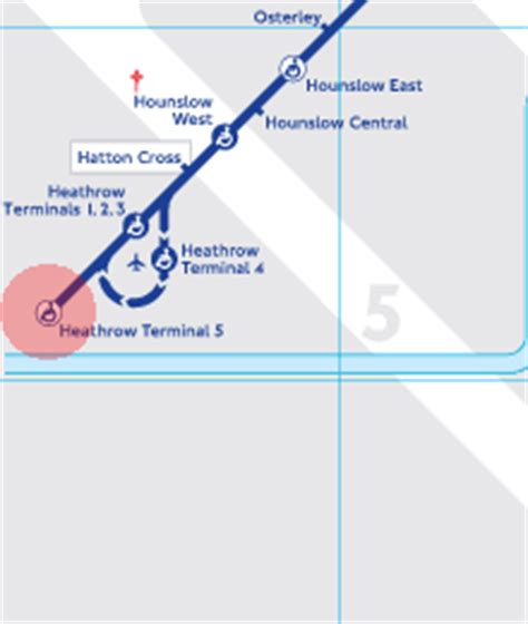 Heathrow Terminal 5 station map - London Underground Tube