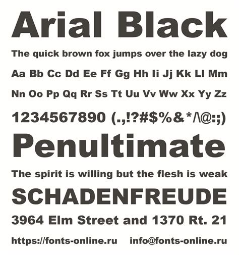 Arial Black font