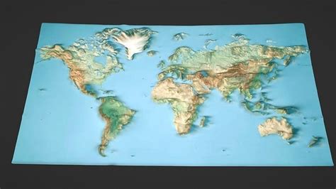 3D model World Map Topography VR / AR / low-poly | CGTrader