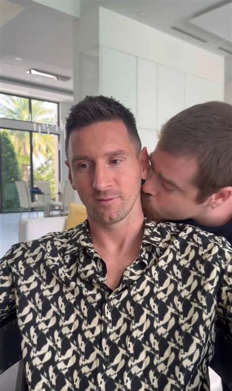 Lionel Messi gets kissed on the neck by comedian in bizarre video | talkSPORT