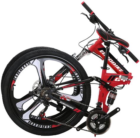 Eurobike Folding Bike G4 21 Speed Mountain Bike 26 Inches 3-Spoke ...