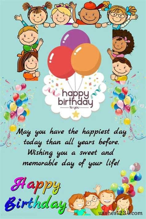 Kids birthday | Happy Birthday wishes for kids - wishes1234 | Happy birthday kids, Birthday ...