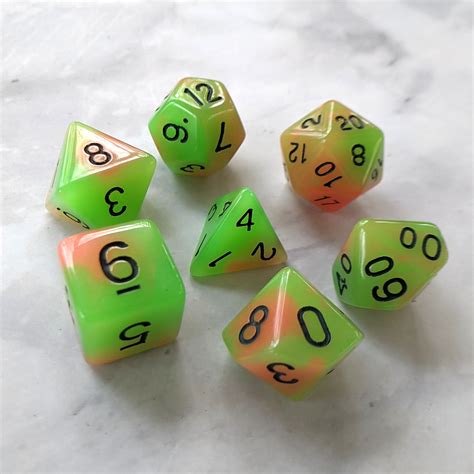 Glow in the Dark Dnd Dice Set Polyhedral Dice D&D Dice - Etsy