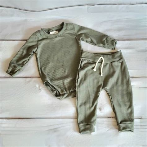 Olive Green Baby Clothes - Etsy