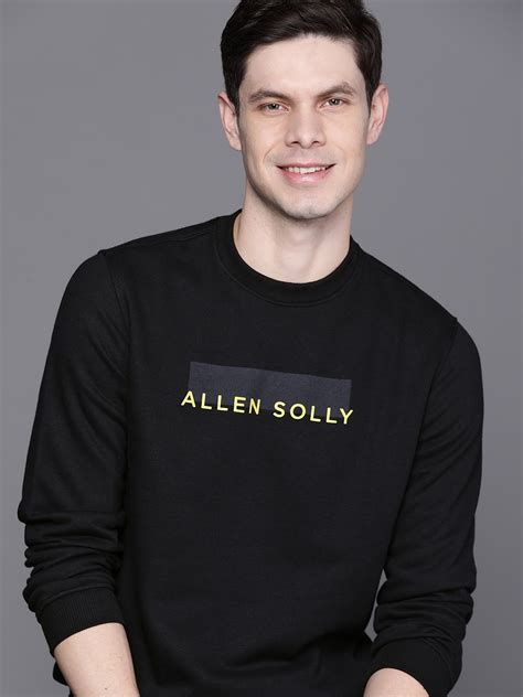 Buy Allen Solly Sport Men Black Brand Logo Print Sweatshirt ...