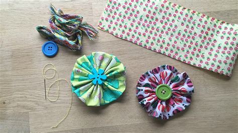 Easy Fabric Flower - a Great Sewing Pattern for Beginners - YouTube