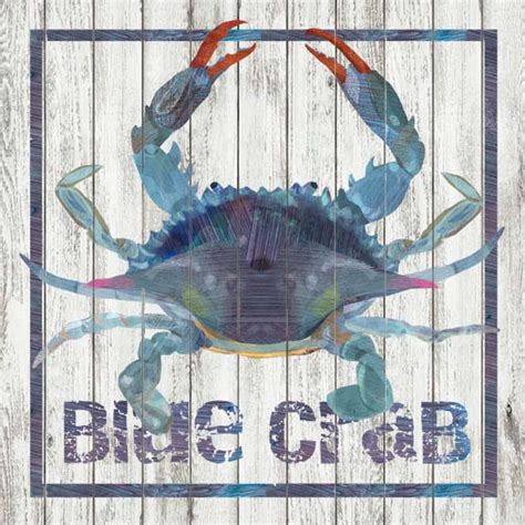 Blue Crab Wall Art Giclee Canvas or Fine Art Paper – Two Can Art