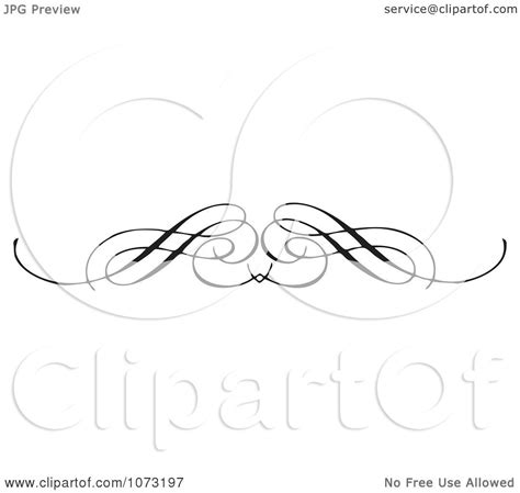 Clipart Intricate Black And White Swirl Border Rule 1 - Royalty Free Vector Illustration by ...