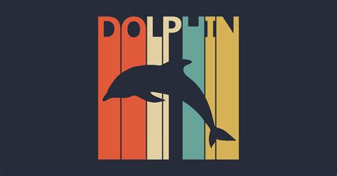 Vintage Retro Dolphin Gift - Dolphin - Sticker | TeePublic