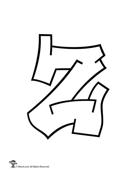 Graffiti Capital Letter Z | Woo! Jr. Kids Activities : Children's Publishing