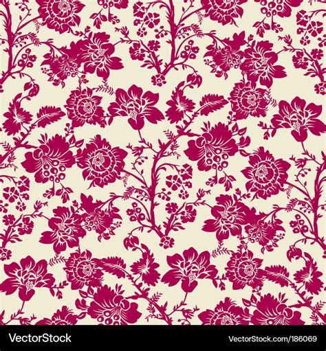 Floral wallpaper pattern Royalty Free Vector Image