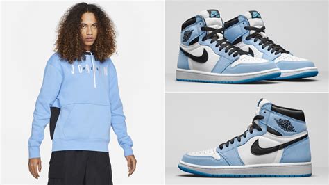 Air Jordan 1 High University Blue Hoodie to Match