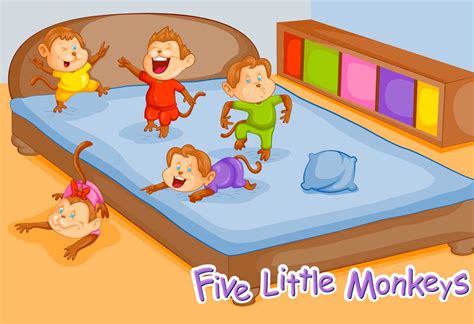 Five Little Monkeys | Nursery Rhyme For Kids With Lyrics