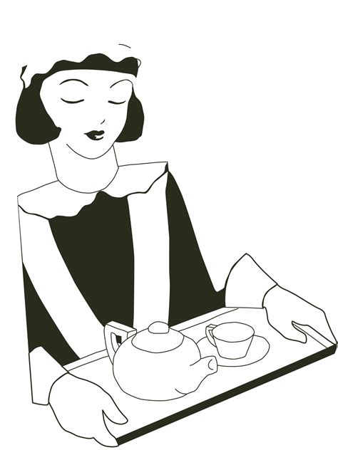 Waitress, Maid Retro Clipart Free Stock Photo - Public Domain Pictures