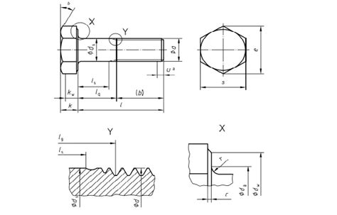 Hex Bolts Dimensions Table | DIN 933 | DIN 931 Size Chart