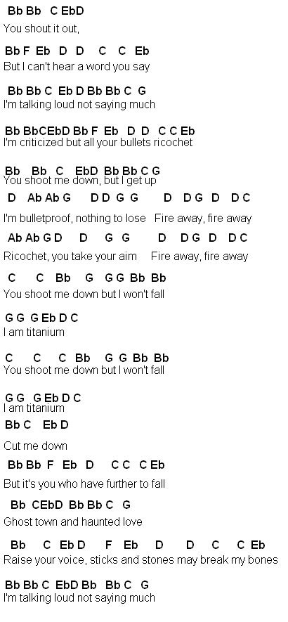 Flute Sheet Music: Titanium