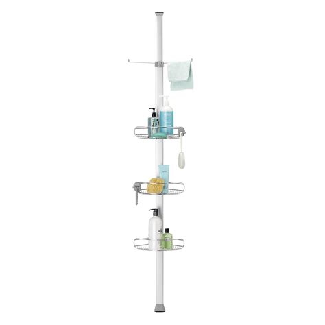 simplehuman Stainless Steel Tension Pole Shower Caddy | The Container Store