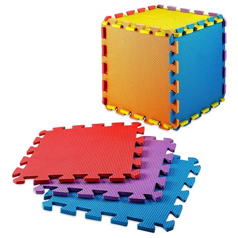 DVX Puzzle Mat 30x30CM 10Pcs Kids Exercise Play Mats Kiddie Interlocking Rubber Mats floormats ...