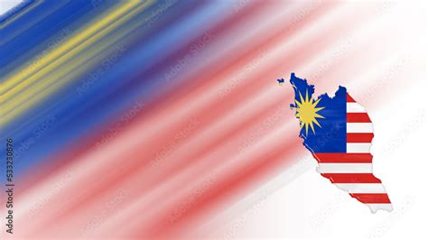 Map of Malaysia, flag map Stock Illustration | Adobe Stock