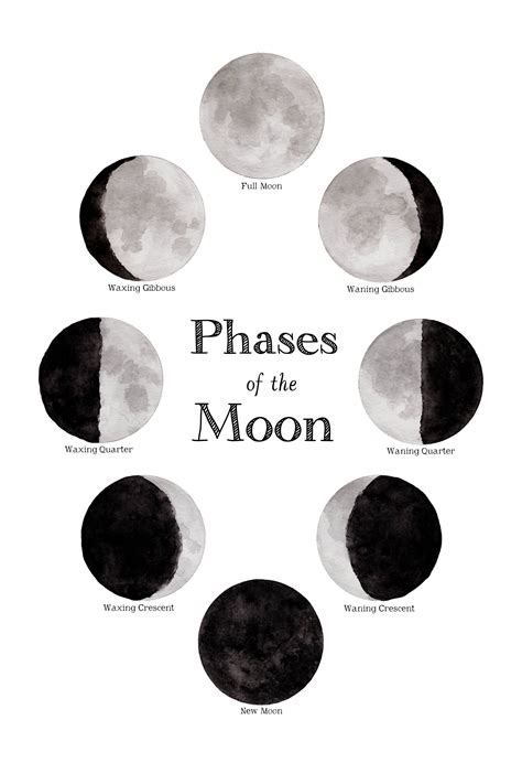 Printable Phases Of The Moon