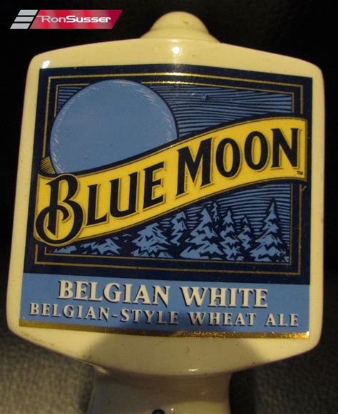 Blue Moon Ceramic Belgian White Wheat Ale Beer Tap Handle 7 Inches ...