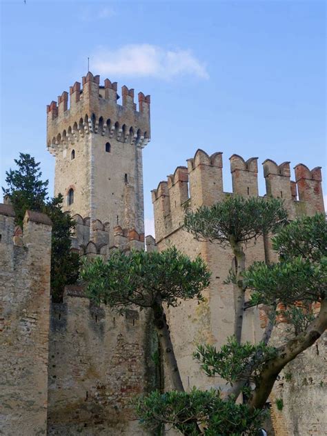 Sirmione Castle, Italy stock photo. Image of lake, italy - 55100412