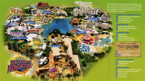 Universal Studios Parks Map Islands Of Adventure at Universal Studios