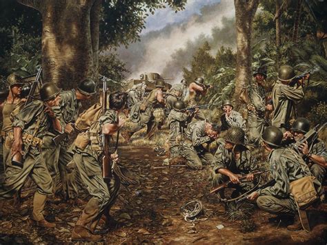 "Avengers of Bataan", 152nd Infantry Regiment, 38th Infantry Division at "Zig Zag Pass" during ...