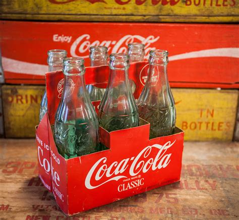 Vintage 1980s Coca Cola Christmas 6 Pack Glass Bottles Original Box ...