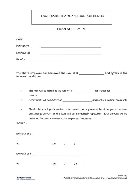 Contract For Borrowing Money From Family - Free Printable Documents