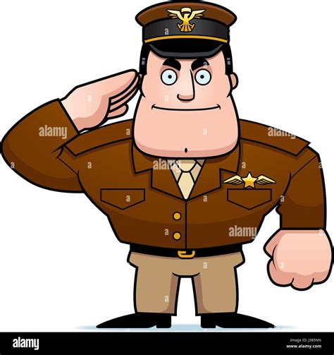 An illustration of a cartoon military captain saluting Stock Vector Image & Art - Alamy