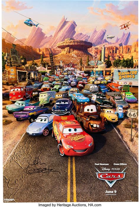 Cars Theatrical Poster Signed by John Lasseter, Group of 2 | Lot #96032 | Heritage Auctions