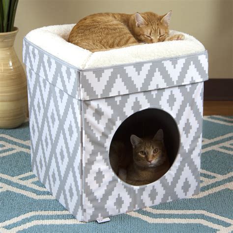 Kitty City Large Stackable Cat Cube Bed, Outdoor and Indoor Cat House ...