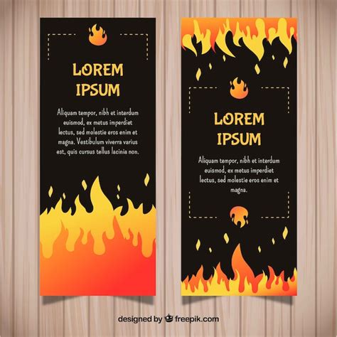 Free Vector | Flat design fire banner