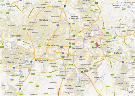 Boksburg Map - South Africa