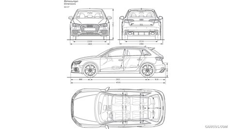 Audi RS 3 Sportback | 2018MY | Dimensions