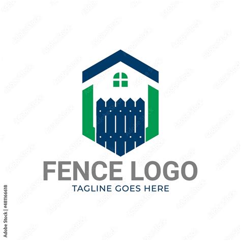 fence logo design, construction logo design, house Stock Vector | Adobe Stock