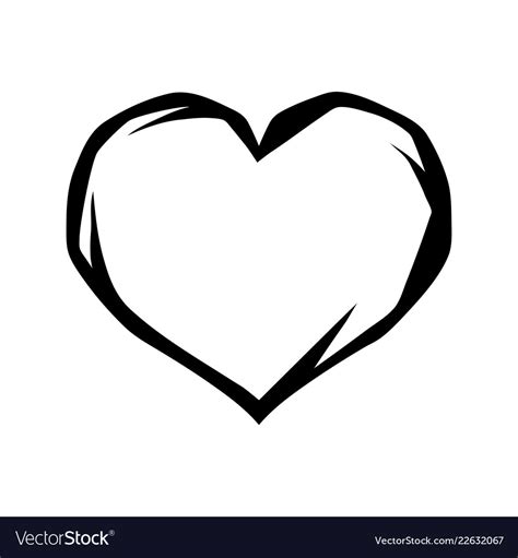 Black heart tattoo symbol Royalty Free Vector Image