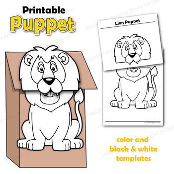 Animal Paper Bag Puppet Templates