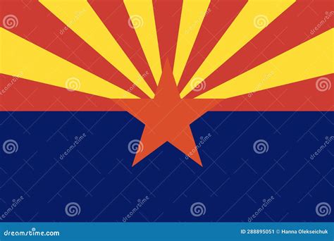 Arizona Flag. Official Colors and Proportions. Vector Simple Illustration. Eps Icon. Stock ...