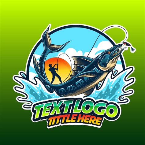 Premium Vector | Fishing logo template