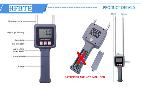 Hay Moisture Meter Tester For Alfalfa Pasture Knots Straw Etc With Measuring Range 0-80% ...