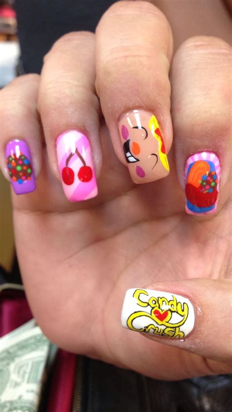 Candy Crush nails done free hand | How to do nails, Nails, Candy crush ...