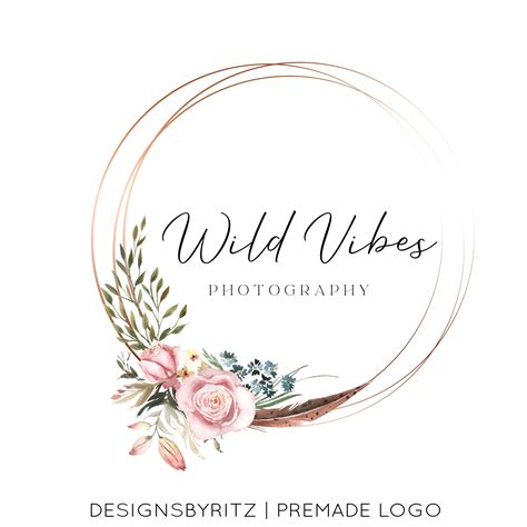 Photography Logo Design Watermark Logo Modern Boho Logo - Etsy UK