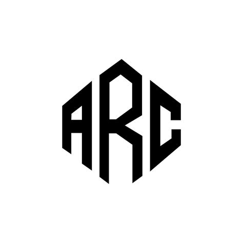 ARC letter logo design with polygon shape. ARC polygon and cube shape logo design. ARC hexagon ...