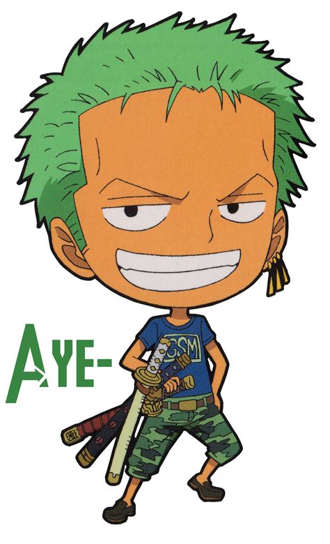 Roronoa Zoro Chibi Render by YeYe-Chan on DeviantArt