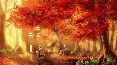 Autumn Sf Wallpaper, Original Wallpaper, Anime Chibi, Anime Art, Fall Anime, Autumn Scenery ...