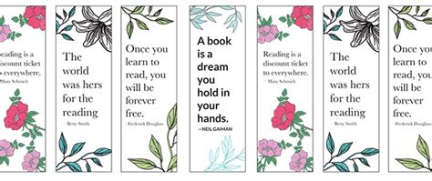 Free Printable Bookmarks With Quotes - PRINTABLE TEMPLATES