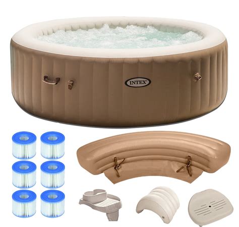 Intex Pure Spa 6-Person Inflatable Portable Hot Tub Ultimate Bundle Package - Walmart.com ...