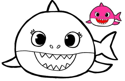 pinkfong baby shark coloring page for kids mitraland - baby shark coloring pages and other top ...